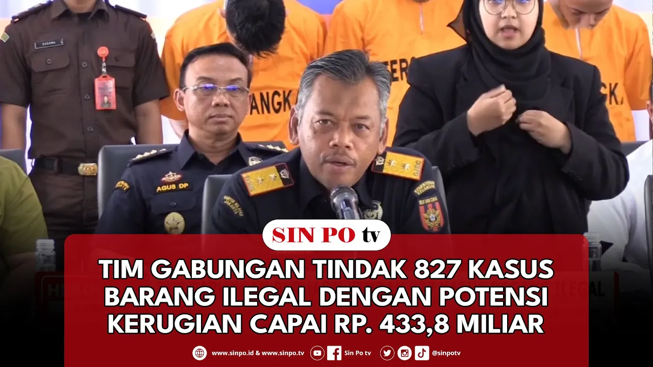 Tim Gabungan Berhasil Tindak 827 Kasus Barang Ilegal