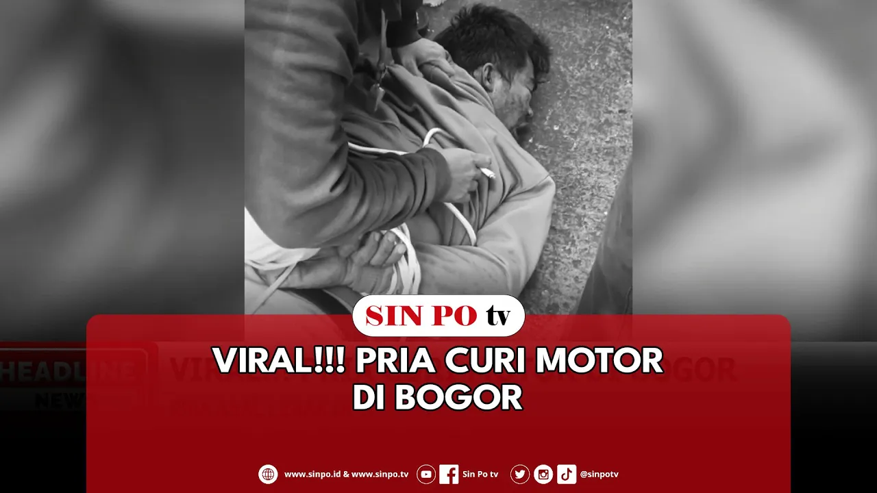 Viral!!! Pria Curi Motor Di Bogor