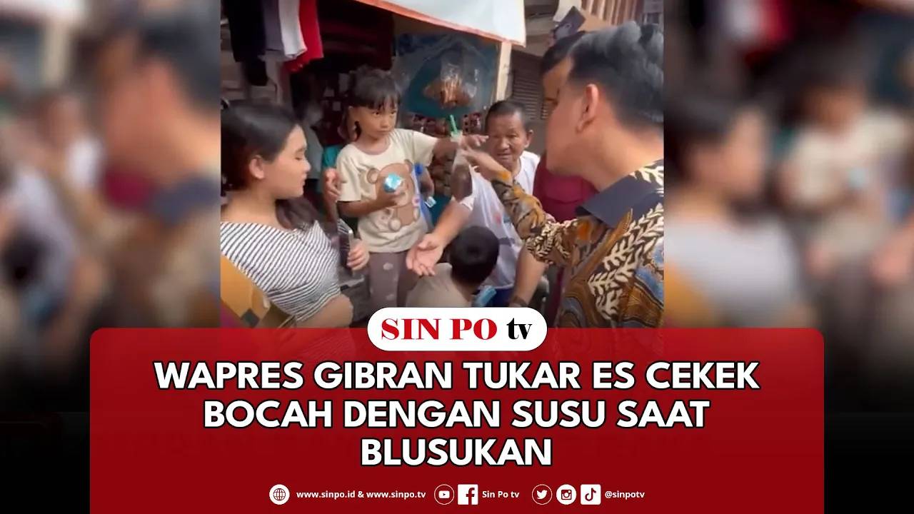 Wapres Gibran Tukar Es Cekek Bocah Dengan Susu Saat Blusukan