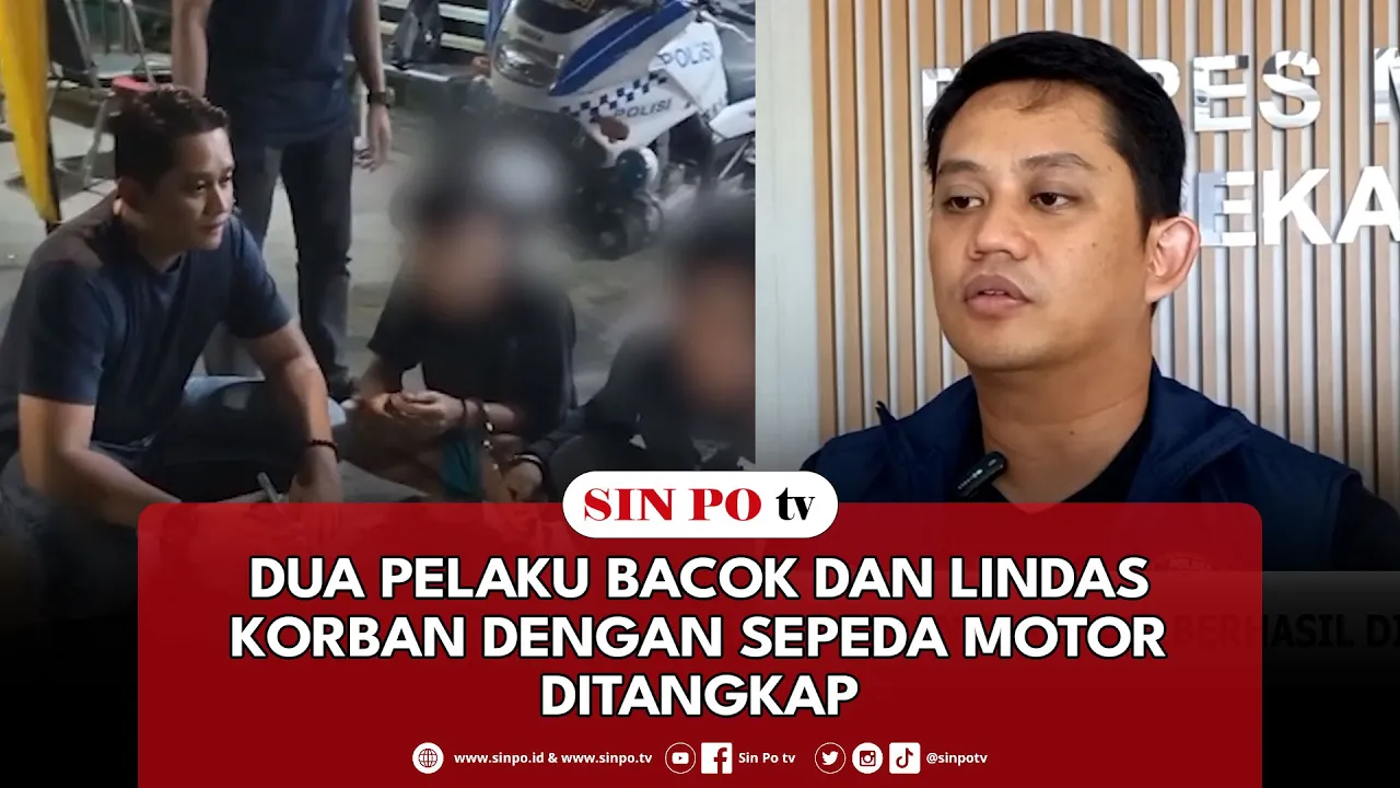 2 Pelaku Bacok Dan Lindas Korban Dengan Sepeda Motor Ditangkap