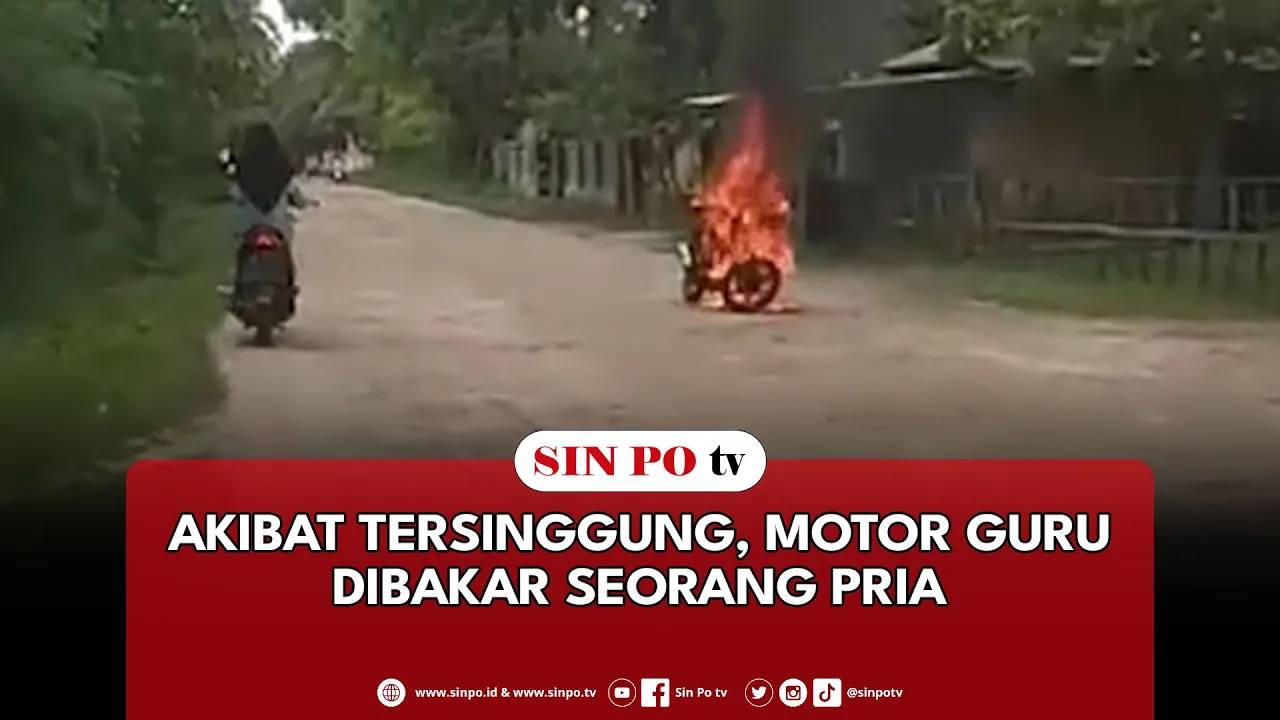 Akibat Tersinggung, Motor Guru Dibakar Seorang Pria