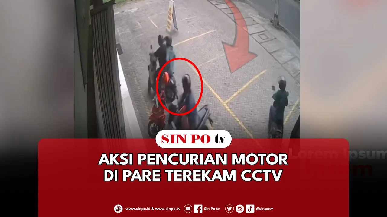 Aksi Pencurian Motor Di Pare Terekam CCTV