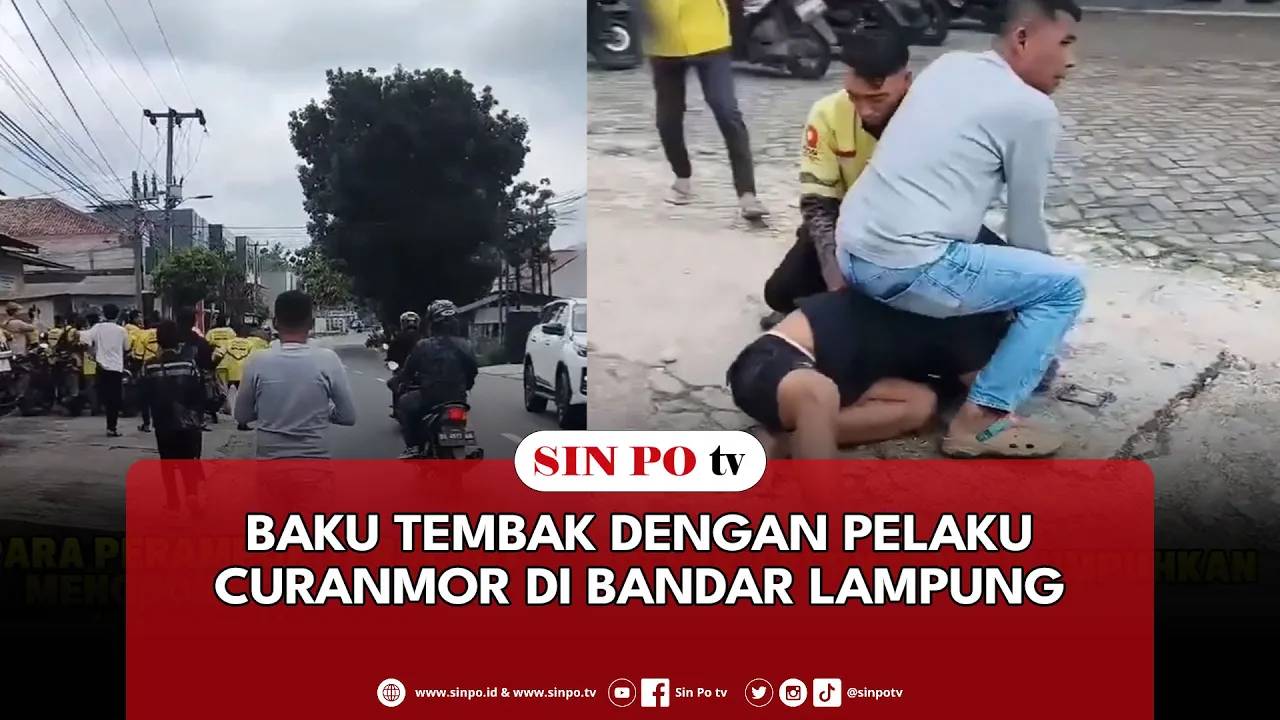 Baku Tembak Dengan Pelaku Curanmor Di Bandar Lampung