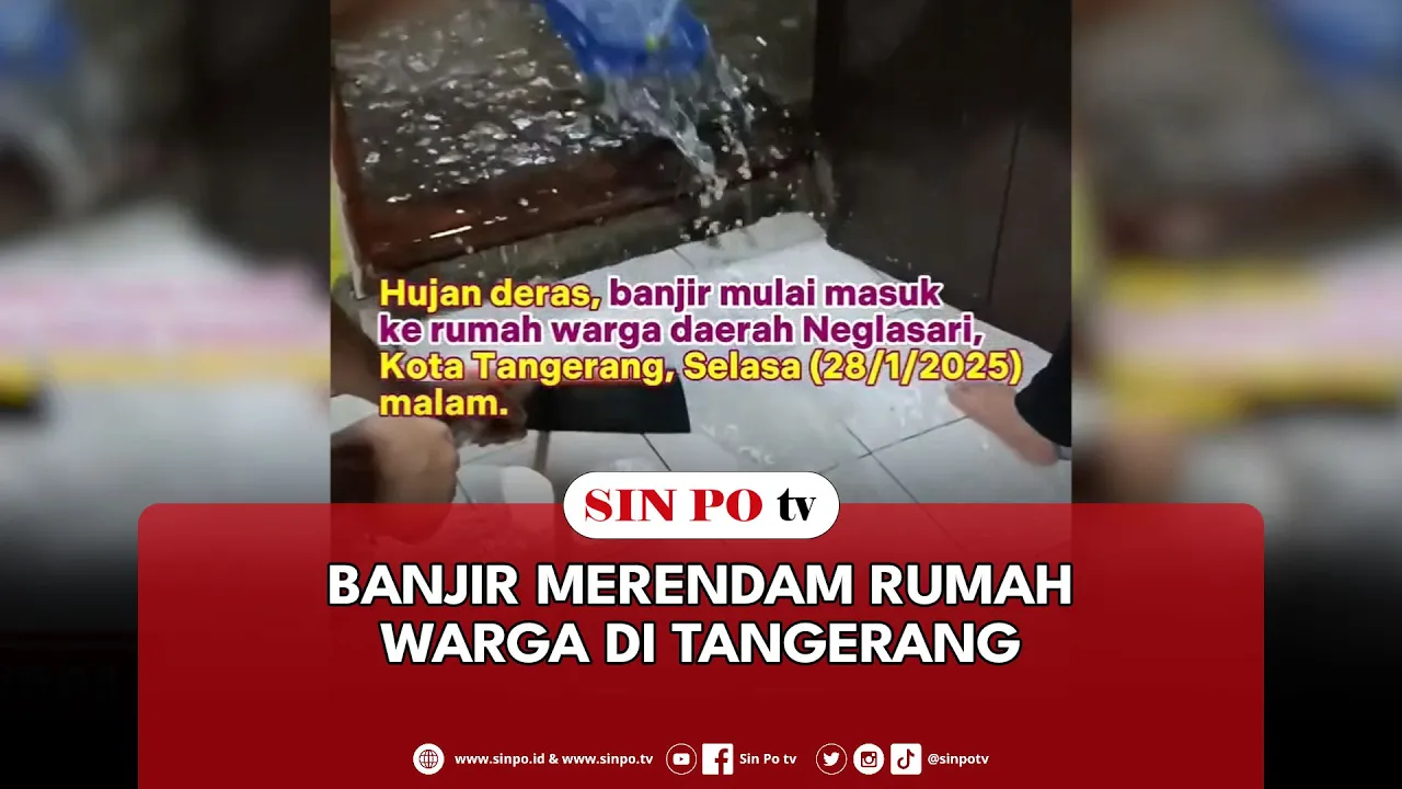 Banjir Merendam Rumah Warga Di Tangerang