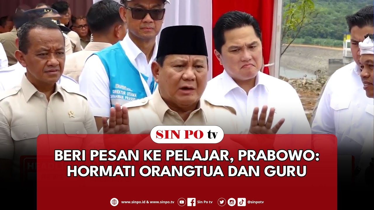 Beri Pesan Ke Pelajar, Prabowo: Hormati Orangtua Dan Guru