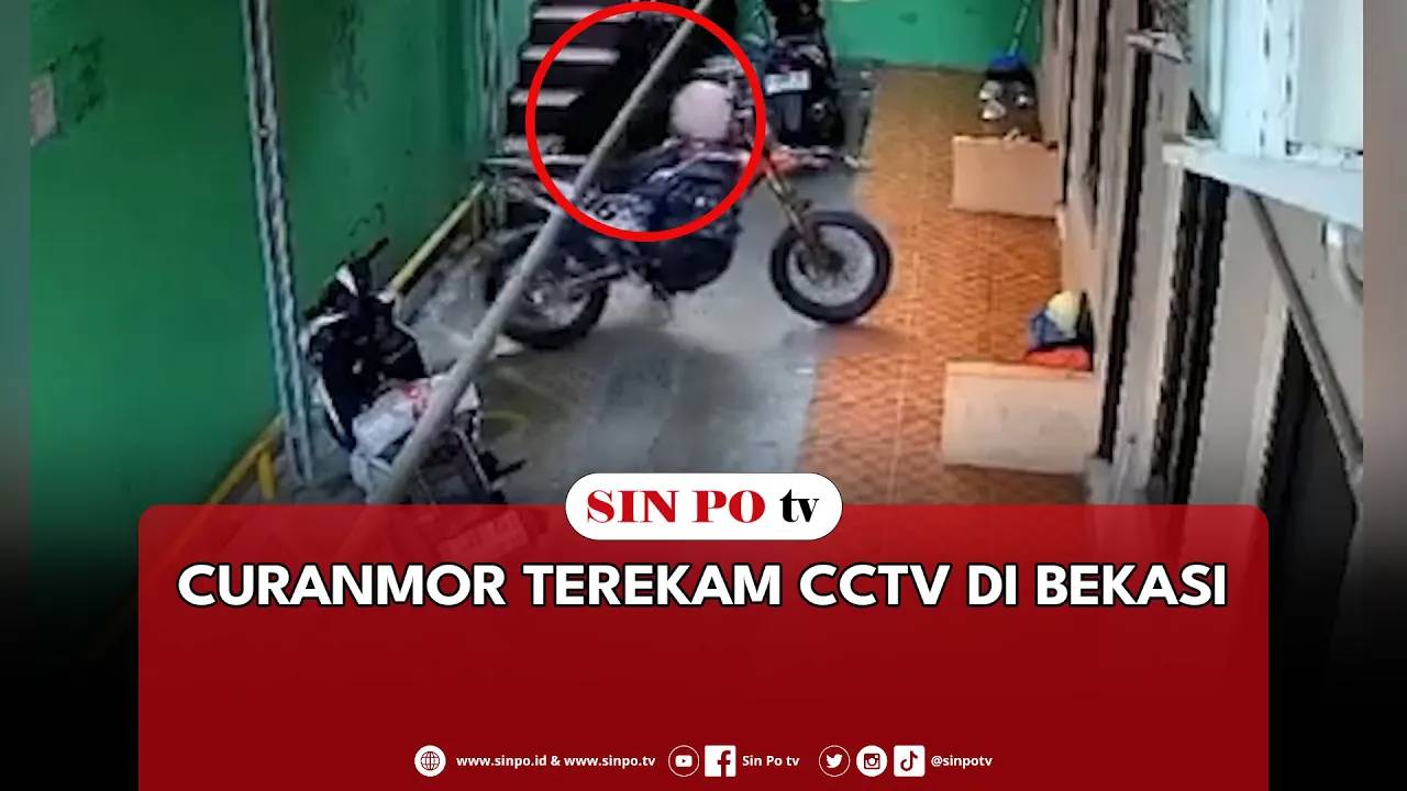 Curanmor Terekam CCTV Di Bekasi