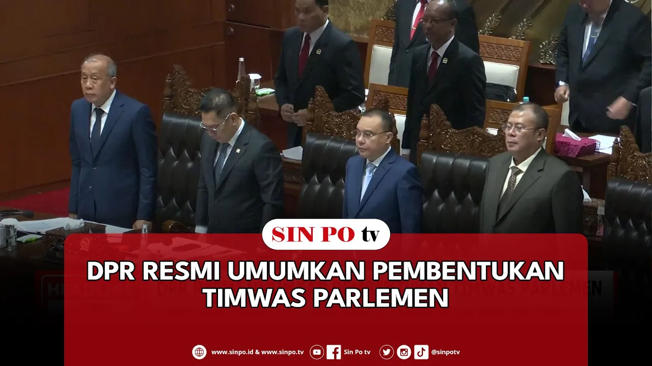 DPR Resmi Umumkan Pembentukan Timwas Parlemen