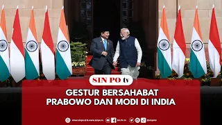 Gestur Bersahabat Prabowo Dan Modi Di India