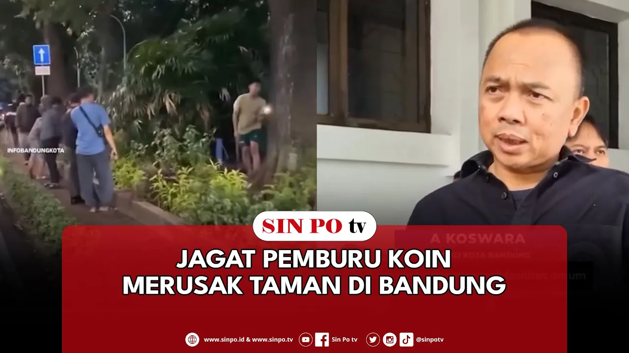 Jagat Pemburu Koin Merusak Taman Di Bandung