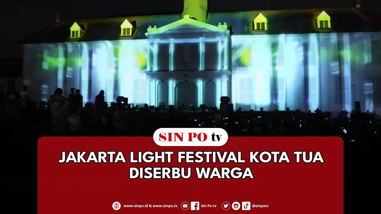 Jakarta Light Festival Kota Tua Diserbu Warga