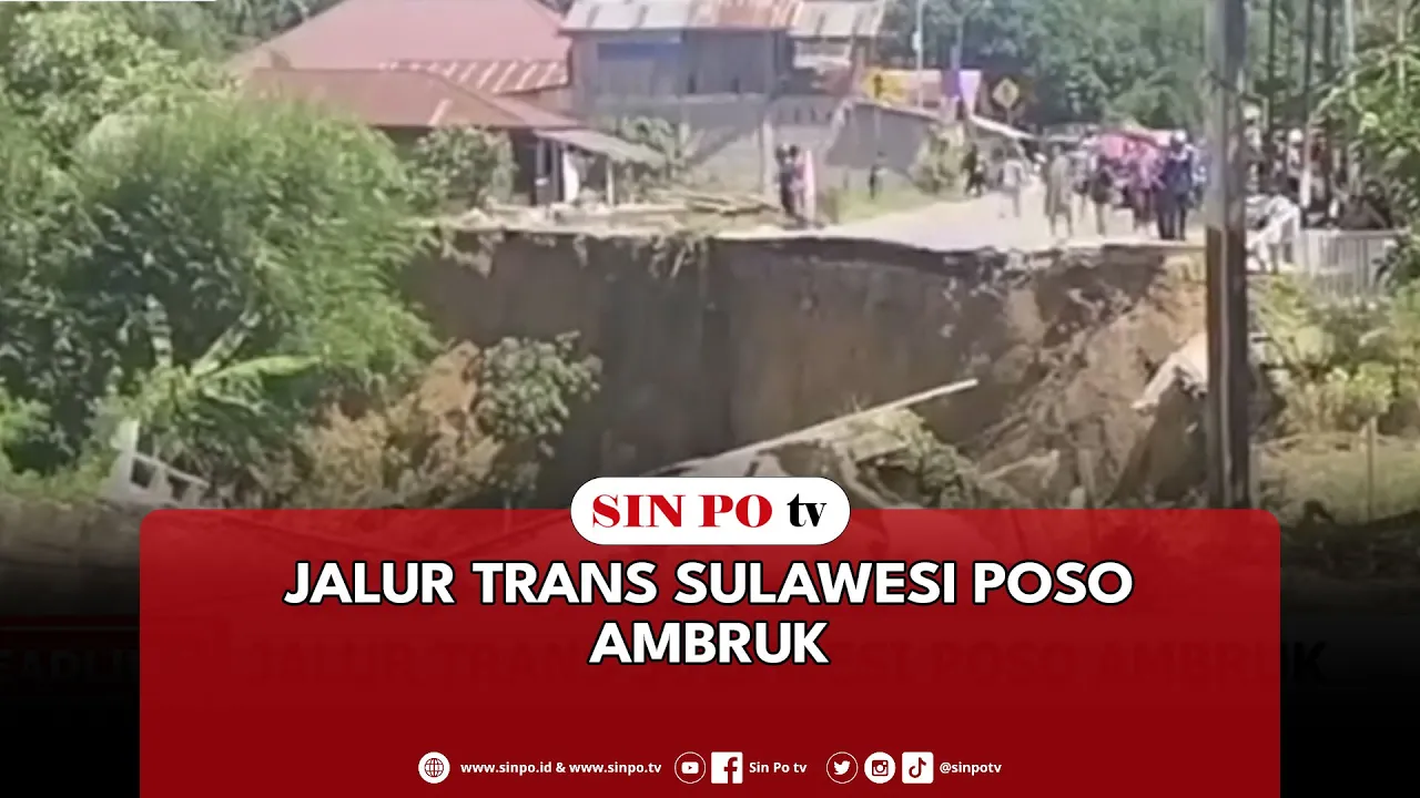 Jalur Trans Sulawesi Poso Ambruk