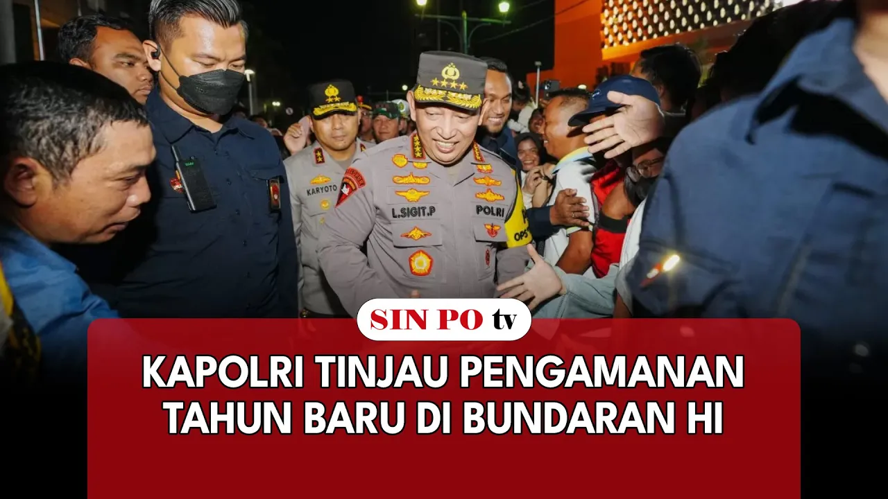 Kapolri Tinjau Pengamanan Tahun Baru Di Bundaran HI