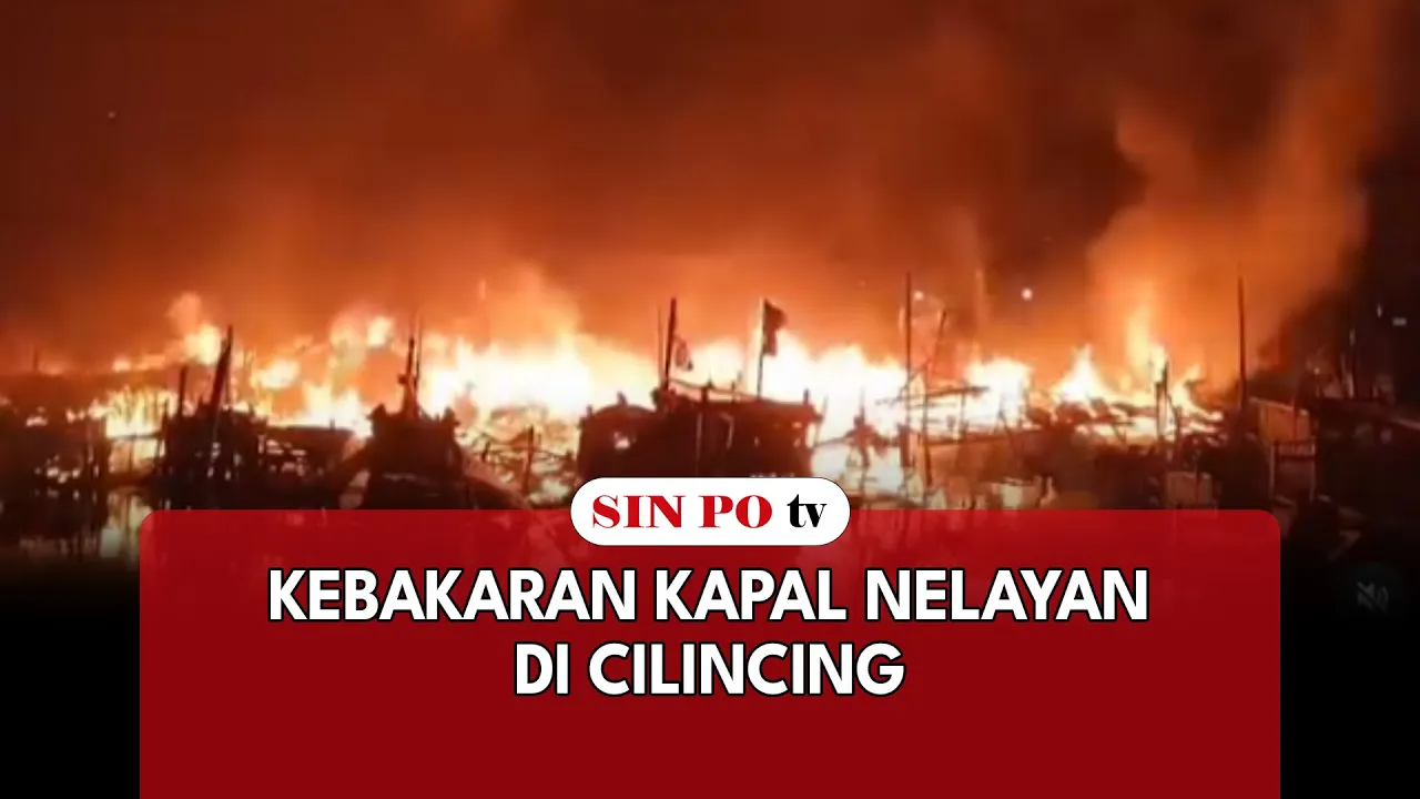 Kebakaran Kapal Nelayan Di Cilincing