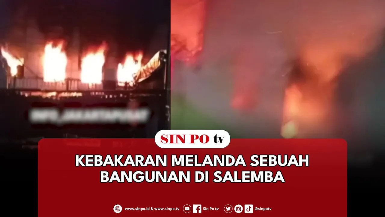 Kebakaran Melanda Sebuah Bangunan Di Salemba