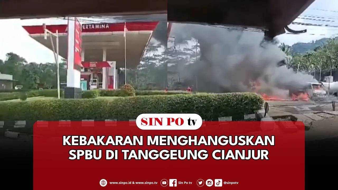 Kebakaran Menghanguskan SPBU Di Tanggeung Cianjur