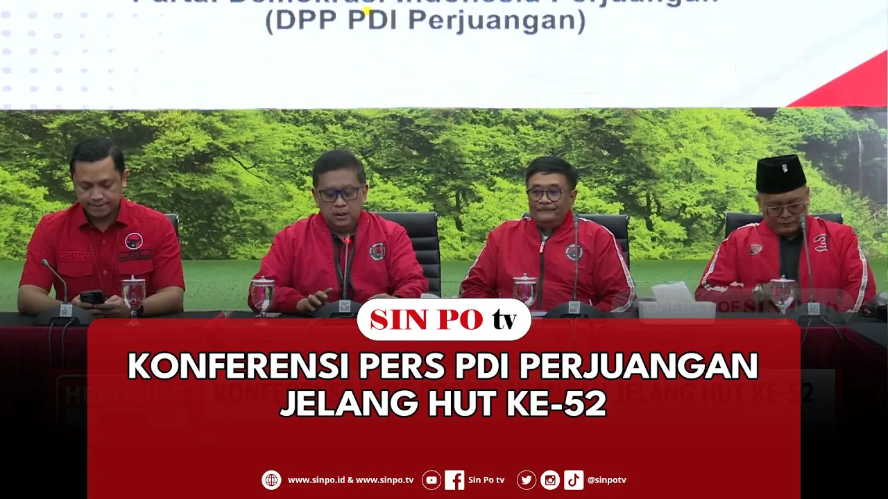 Konferensi Pers PDI Perjuangan Jelang HUT Ke-52