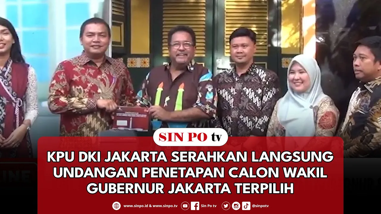 KPU DKI Jakarta Serahkan Langsung Undangan Penetapan Calon Wakil Gubernur Jakarta Terpilih