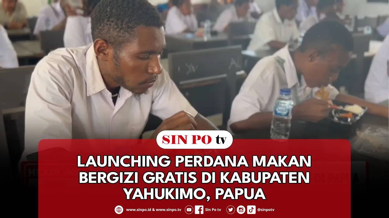 Launching Perdana Makan Bergizi Gratis Di Kabupaten Yahukimo, Papua