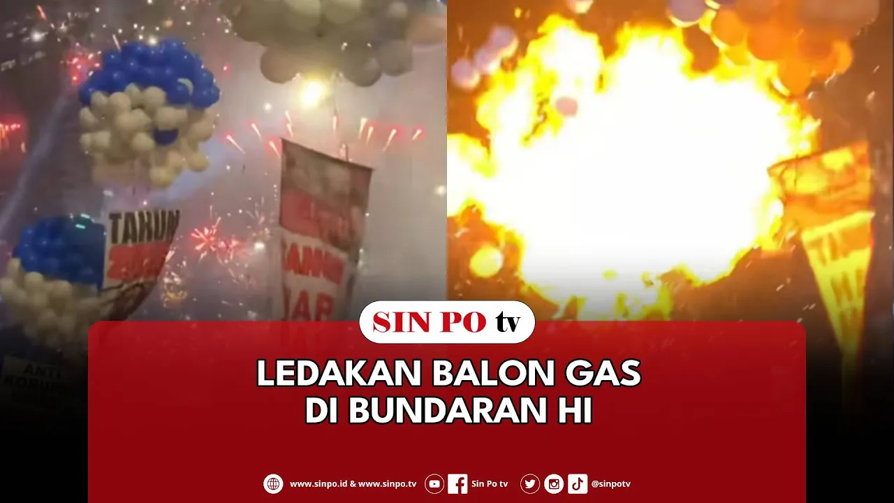 Ledakan Balon Gas di Bundaran HI