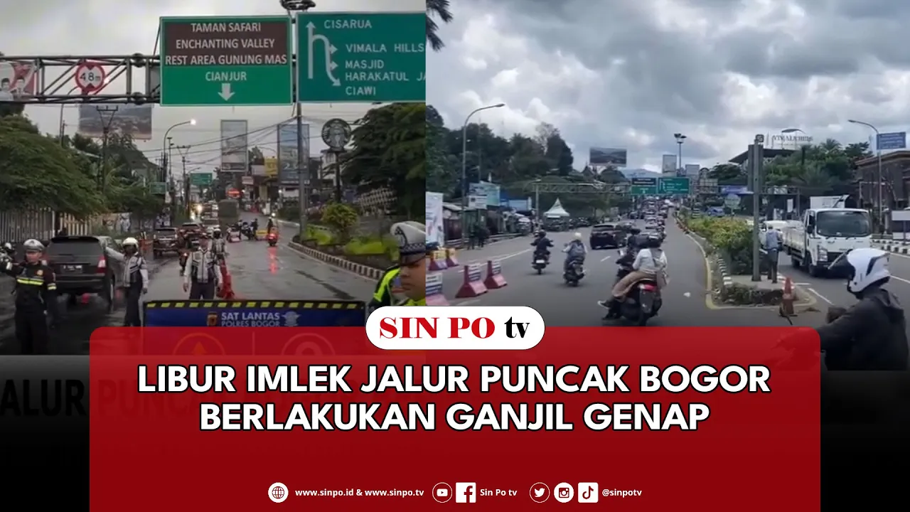 Libur Imlek Jalur Puncak Bogor Berlakukan Ganjil Genap