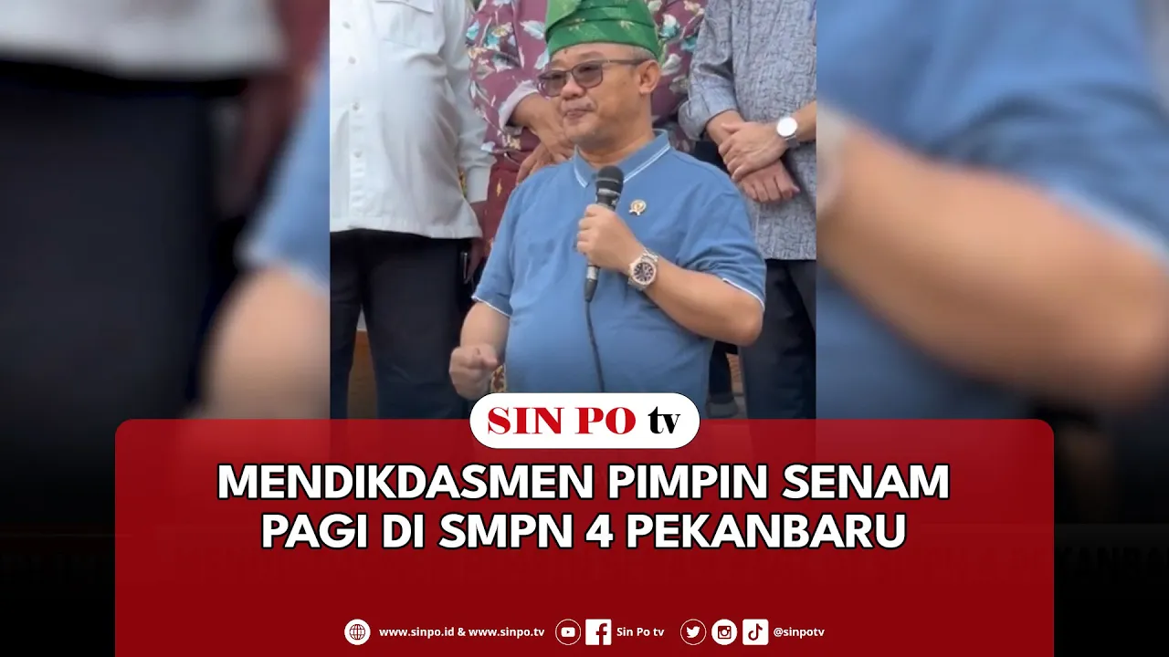 Mendikdasmen Pimpin Senam Pagi Di SMPN 4 Pekanbaru