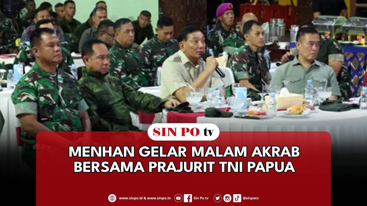 Menhan Gelar Malam Akrab Bersama Prajurit TNI Papua