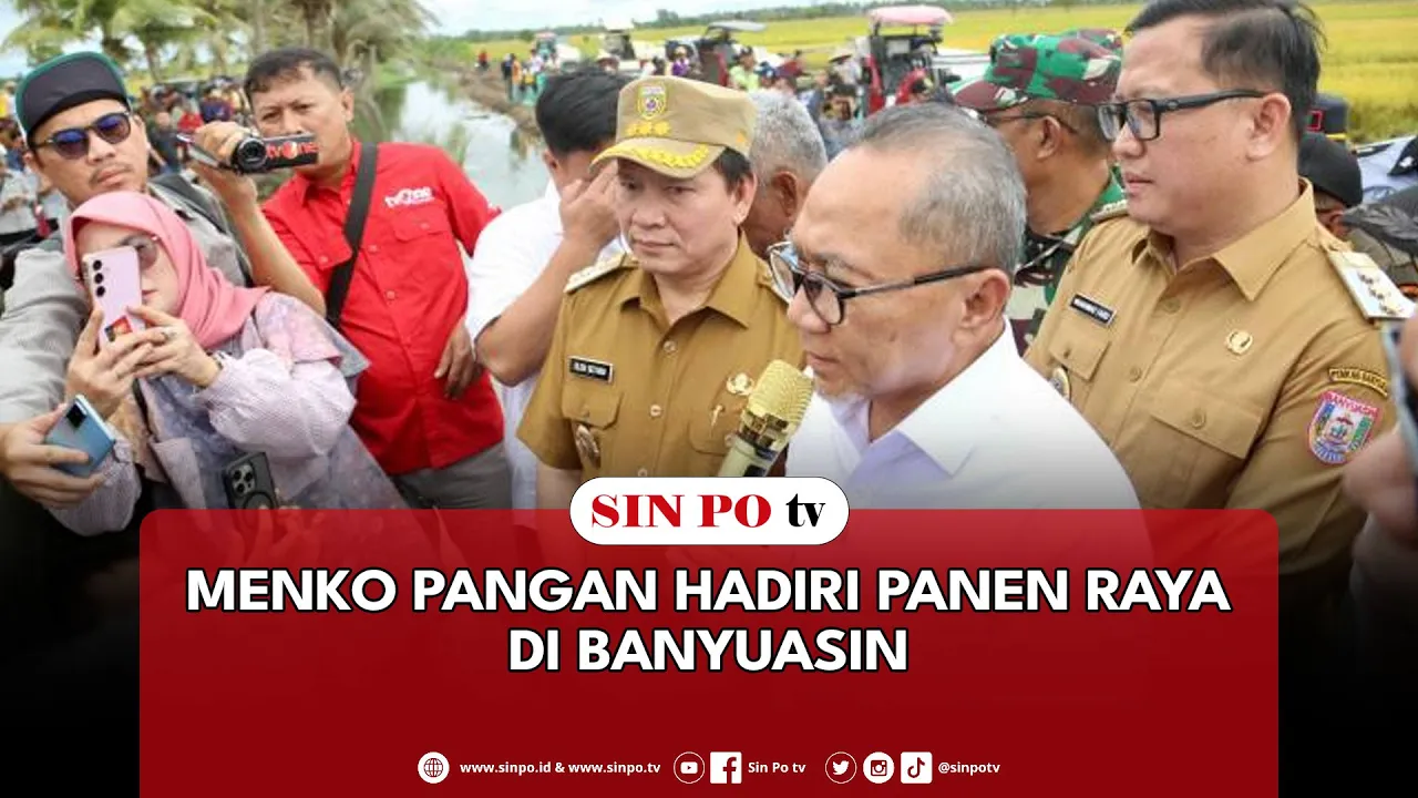 Menko Pangan Hadiri Panen Raya Di Banyuasin