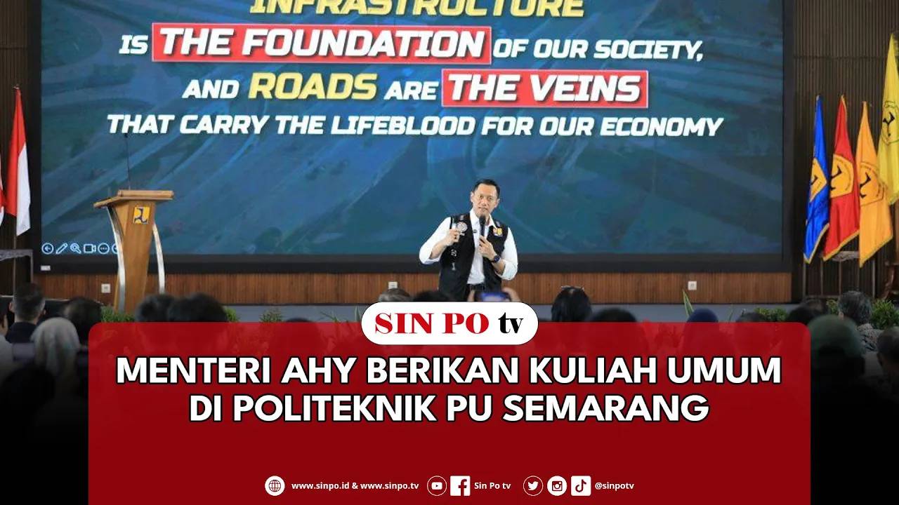 Menteri AHY Berikan Kuliah Umum Di Politeknik PU Semarang