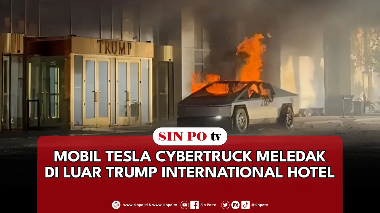 Mobil Tesla Cybertruck Meledak Di Luar Trump International Hotel