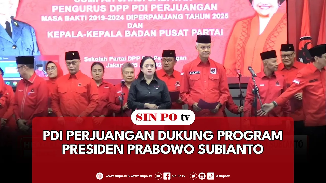 PDI Perjuangan Dukung Program Presiden Prabowo Subianto