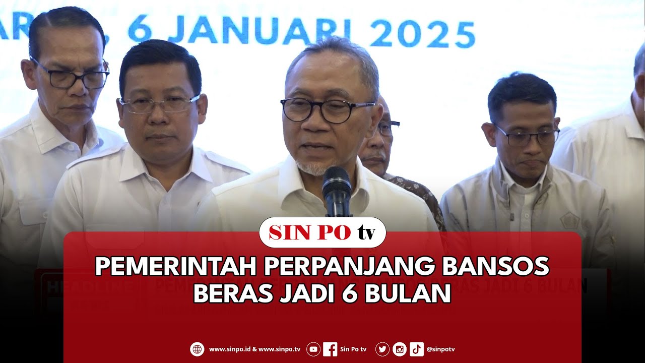 Pemerintah Perpanjang Bansos Beras Jadi 6 Bulan