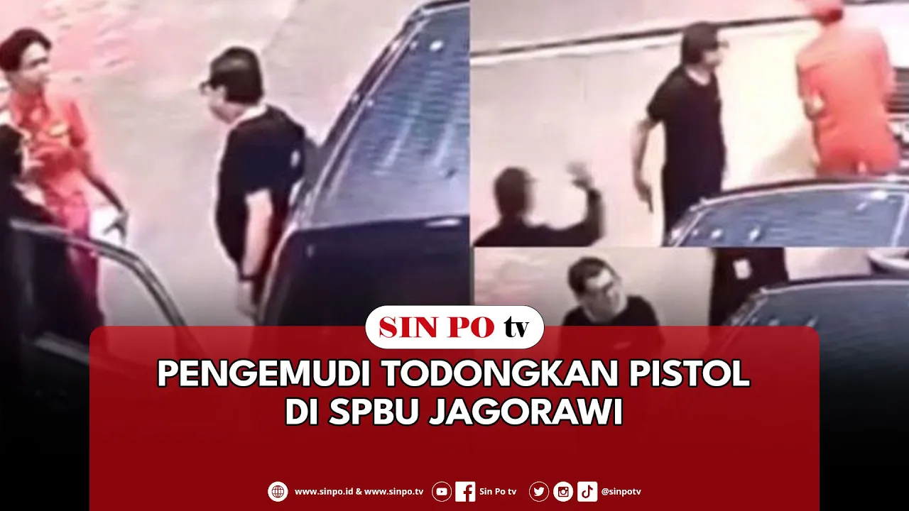 Pengemudi Todongkan Pistol Di SPBU Jagorawi