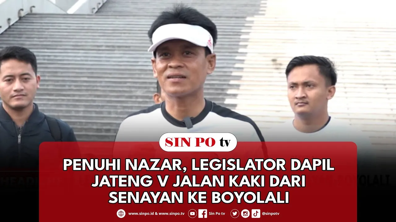 Penuhi Nazar, Legislator Dapil Jateng V Jalan Kaki dari Senayan ke Boyolali