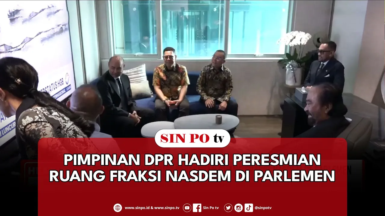 Pimpinan DPR Hadiri Peresmian Ruang Fraksi Nasdem Di Parlemen