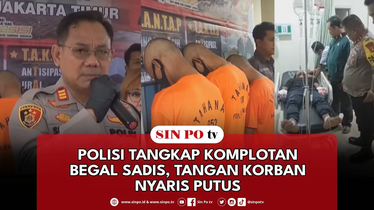 Polisi Tangkap Komplotan Begal Sadis, Tangan Korban Nyaris Putus