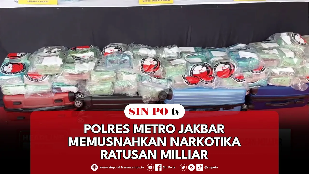 Polres Metro Jakbar Memusnahkan Narkotika Ratusan Milliar