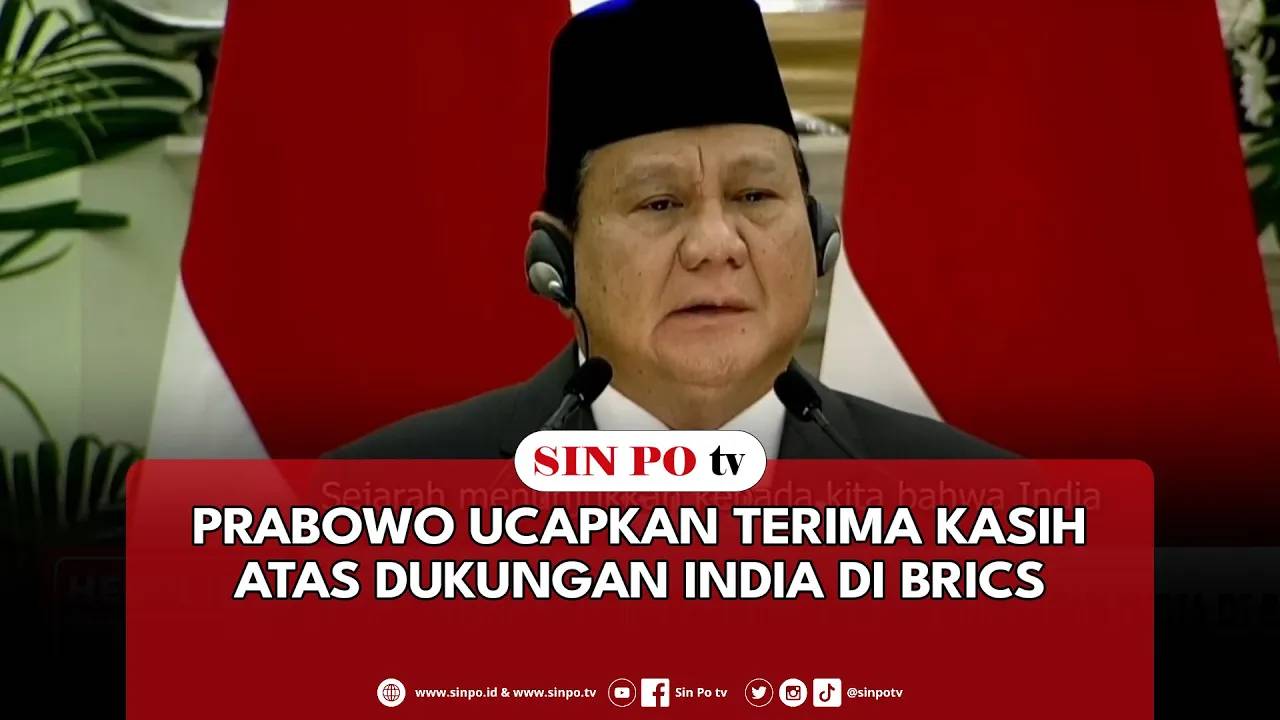 Prabowo Ucapkan Terima Kasih Atas Dukungan India Di BRICS