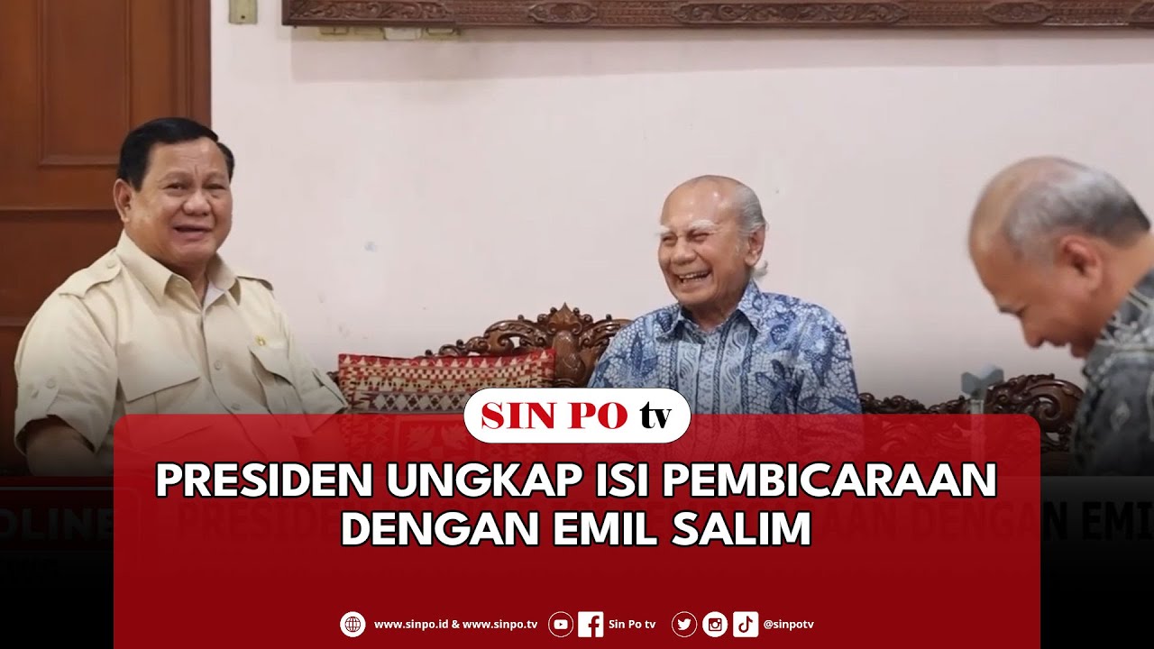 Presiden Ungkap Isi Pembicaraan Dengan Emil Salim