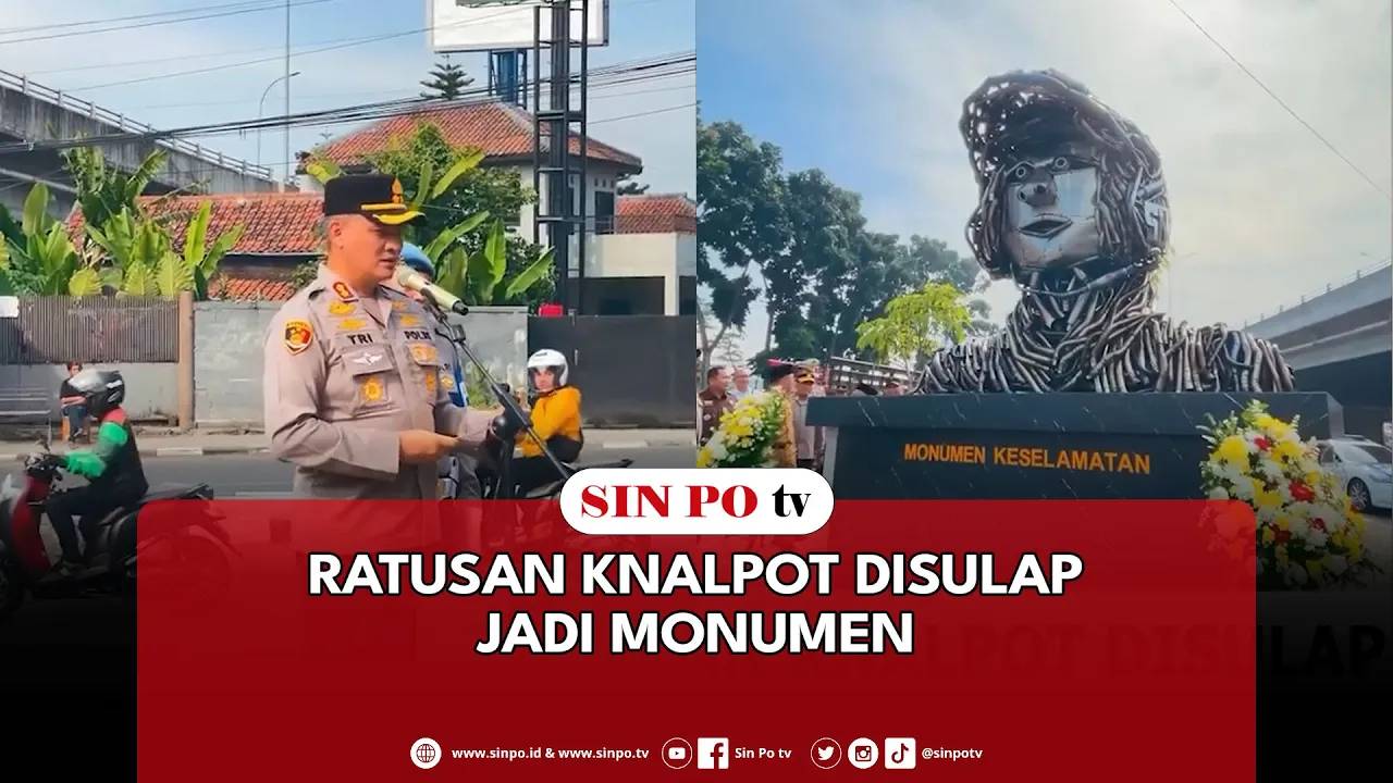 Ratusan Knalpot Disulap Jadi Monumen