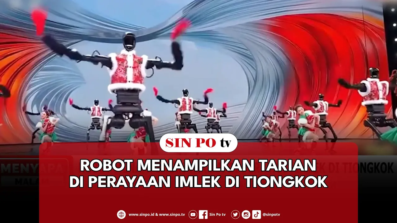 Robot Menampilkan Tarian Di Perayaan Imlek Di Tiongkok