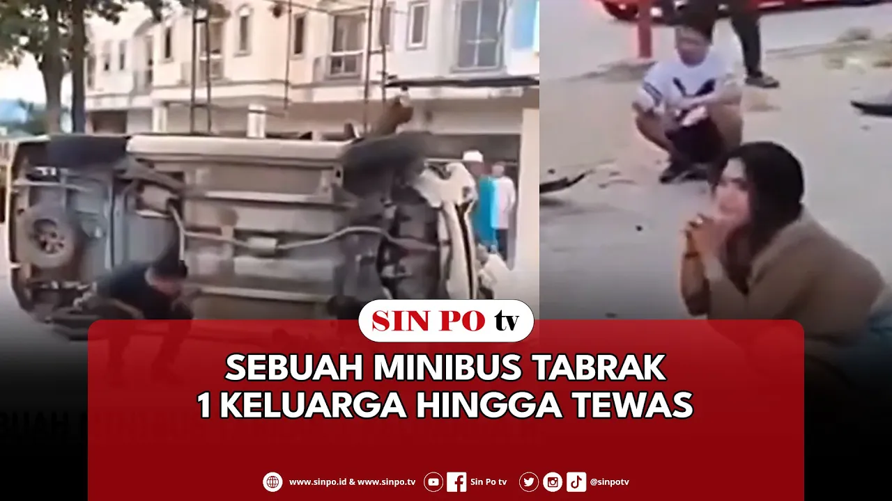 Sebuah Minibus Tabrak 1 Keluarga Hingga Tewas