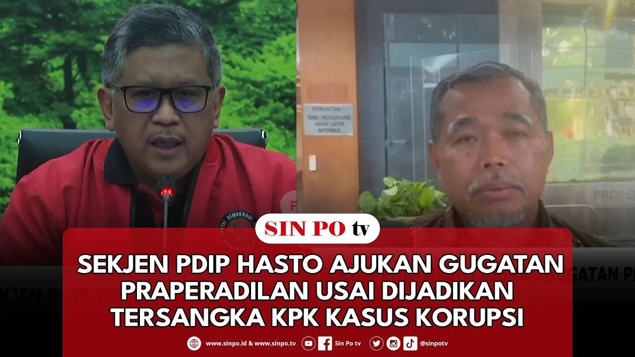 Sekjen PDIP Hasto Ajukan Gugatan Praperadilan Usai Dijadikan Tersangka KPK Kasus Korupsi