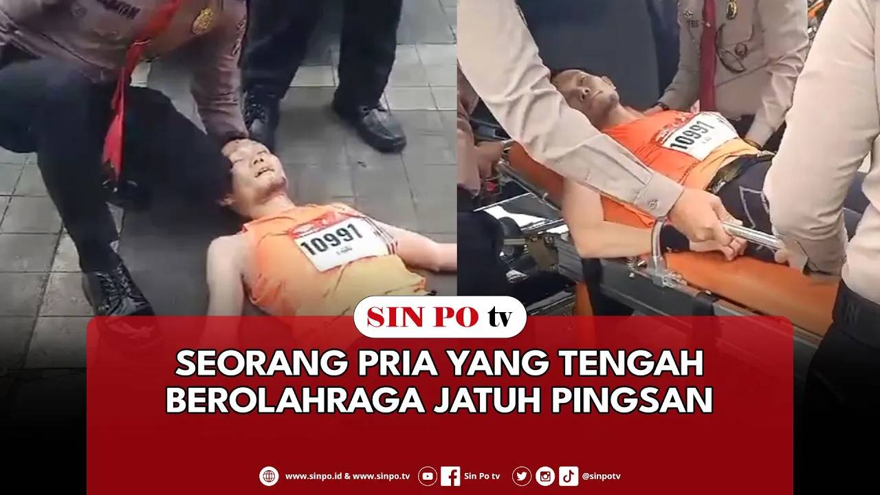 Seorang Pria Yang Tengah Berolahraga Jatuh Pingsan