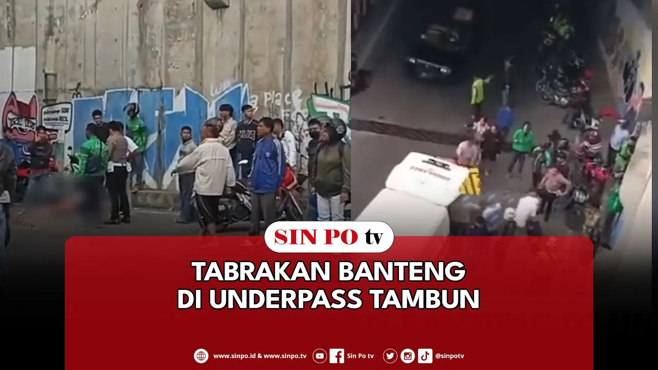 Tabrakan Banteng Di Underpass Tambun