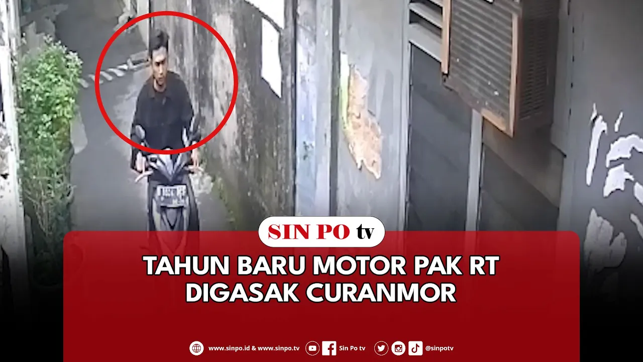Tahun Baru Motor Pak RT Digasak Curanmor