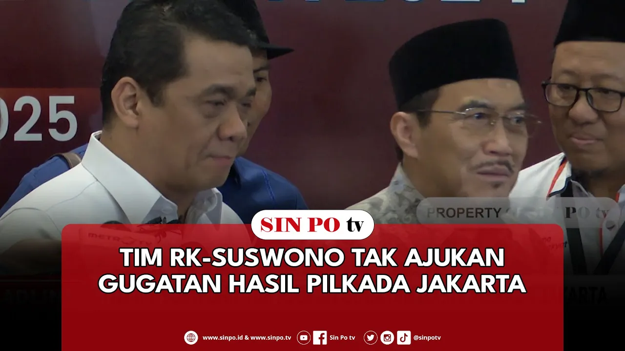 Tim RK-Suswono Tak Ajukan Gugatan Hasil Pilkada Jakarta