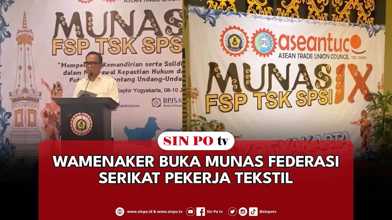 Wamenaker Buka Munas Federasi Serikat Pekerja Tekstil