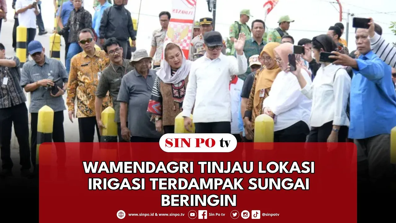 Wamendagri Tinjau Lokasi Irigasi Terdampak Sungai Beringin