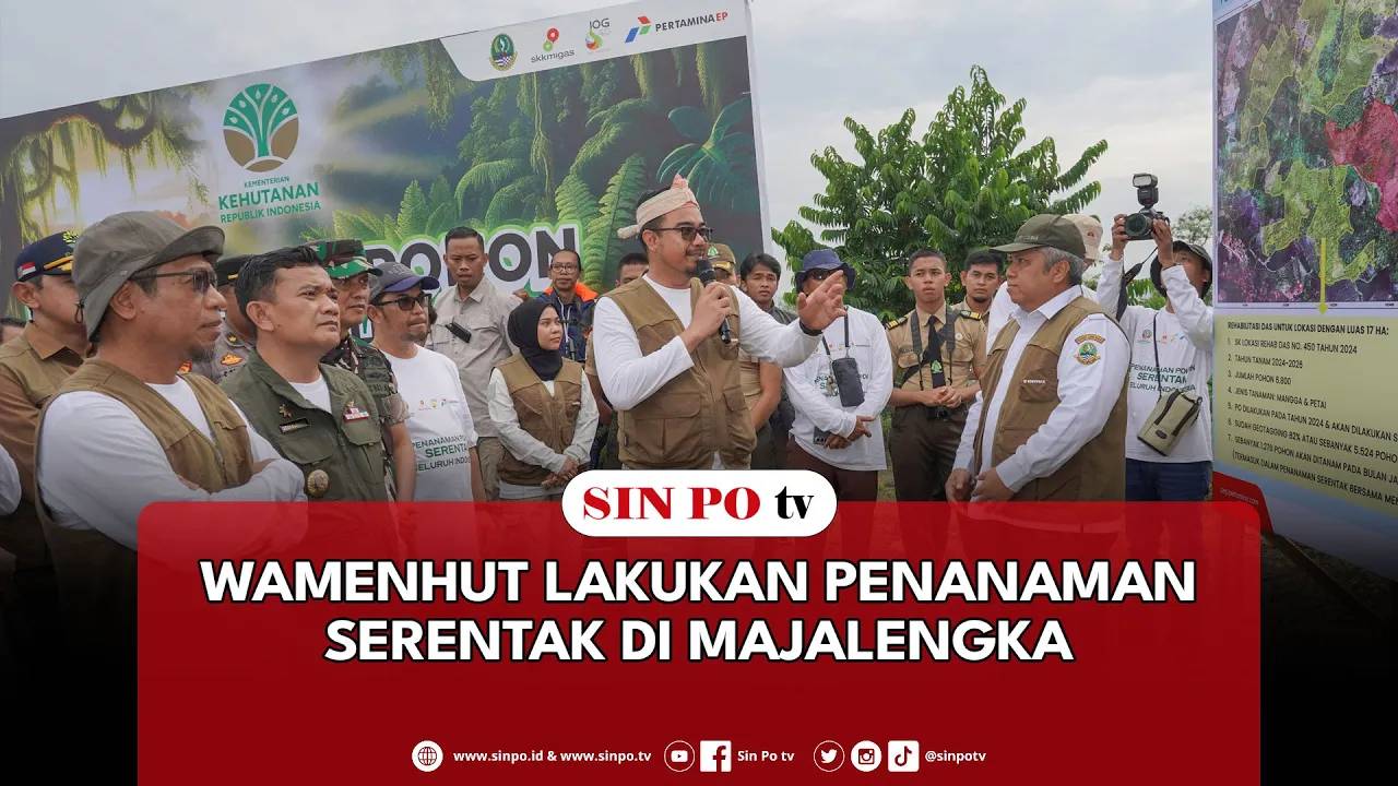 Wamenhut Lakukan Penanaman Serentak Di Majalengka