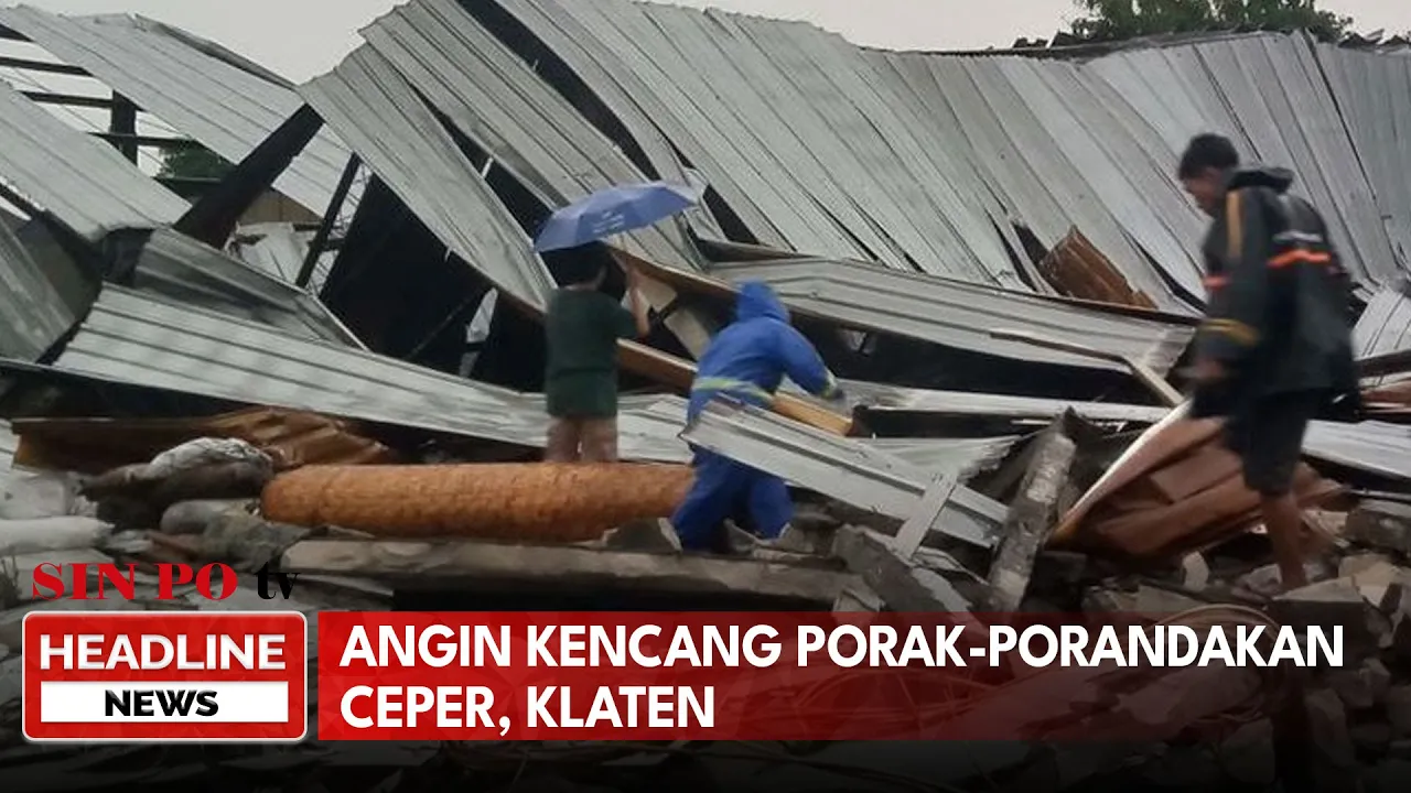 Angin Kencang Porak-Porandakan Ceper, Klaten